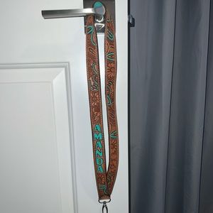 Leather Name Lanyard